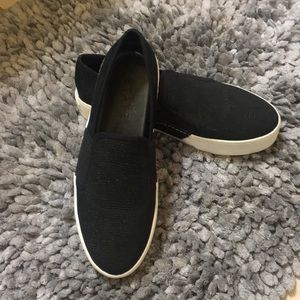 Black Platform Slip on Sneakers